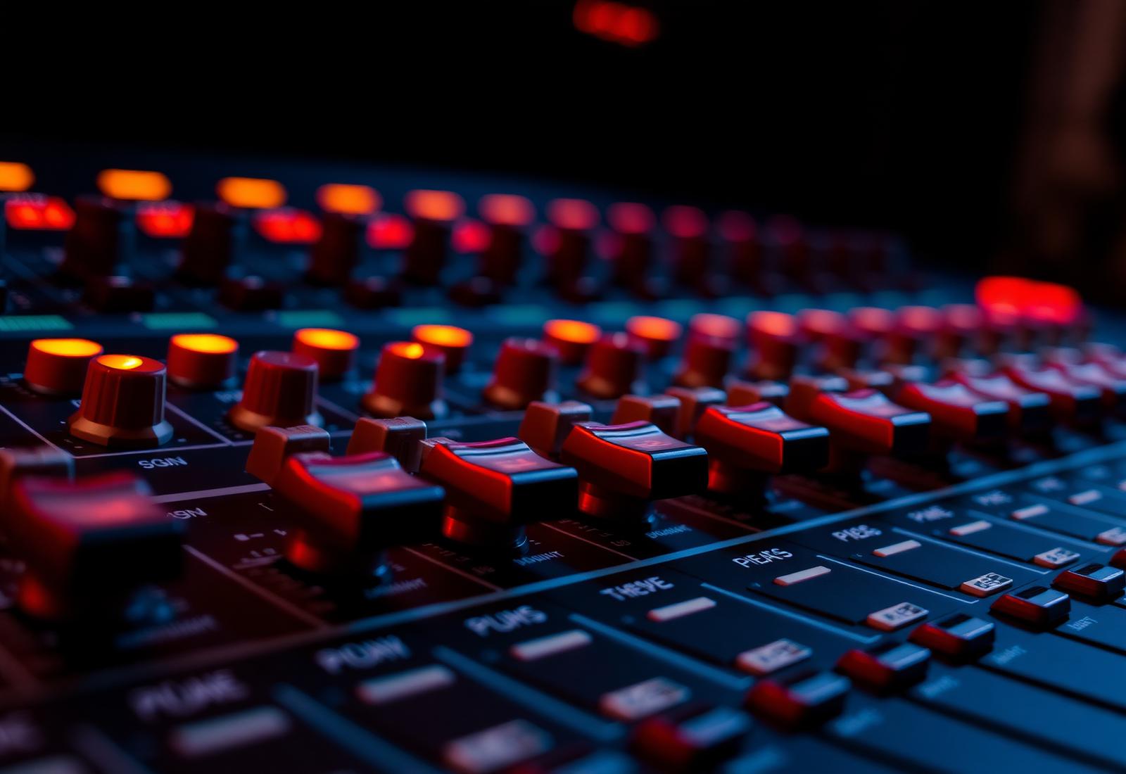 Mixing console detail